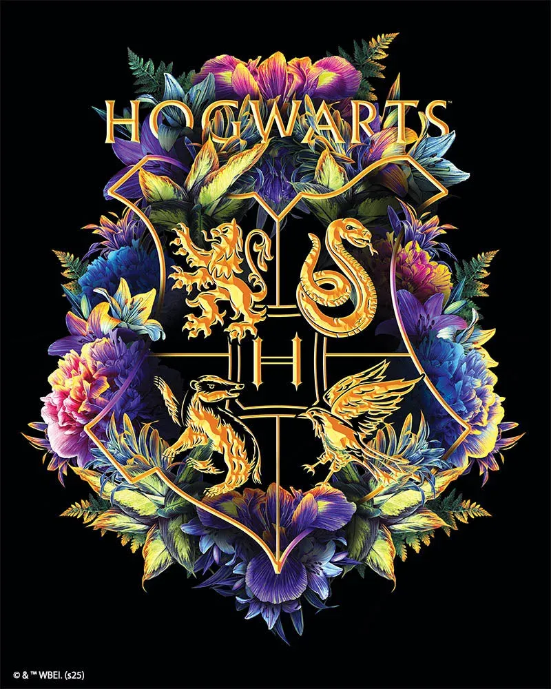 Broderie diamant Harry Potter - Blason Floral de Poudlard