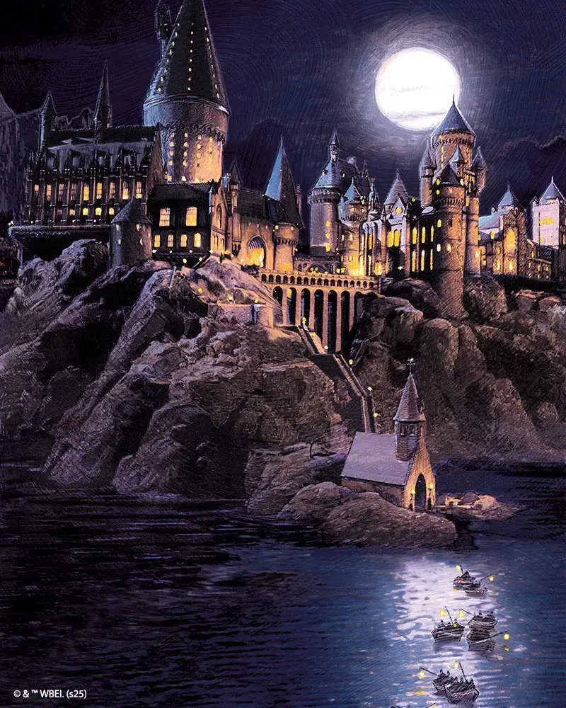 Broderie diamant Harry Potter - Château de Poudlard la Nuit