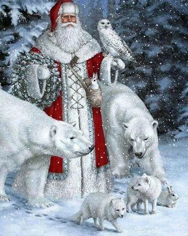 Broderie diamant Homme des Neiges 2