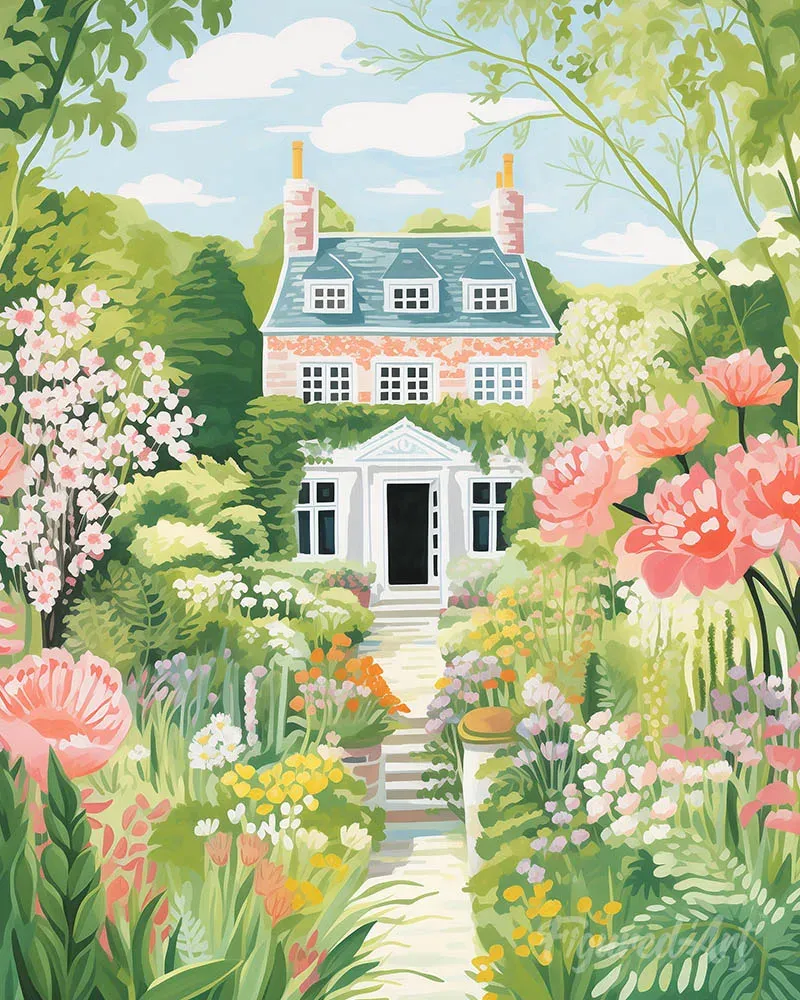 Broderie diamant Jardin de la Propriété
