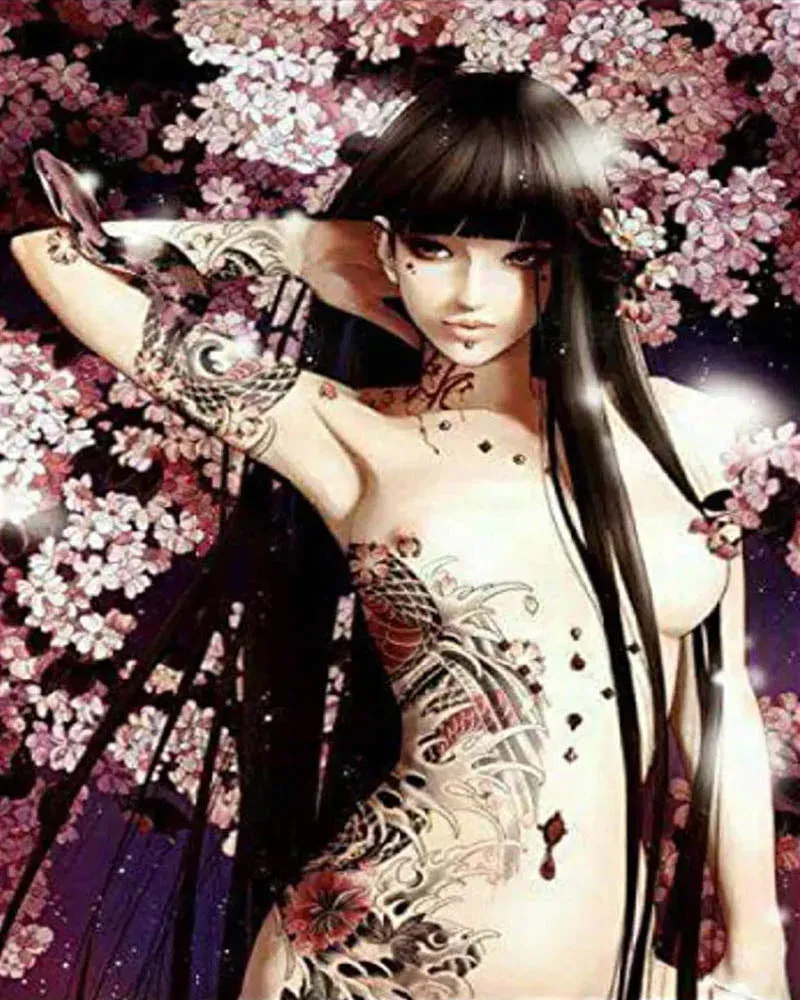 Broderie diamant Jeune asiatique