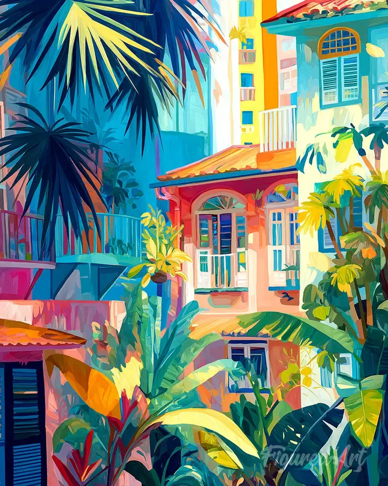 Broderie diamant Jungle urbaine