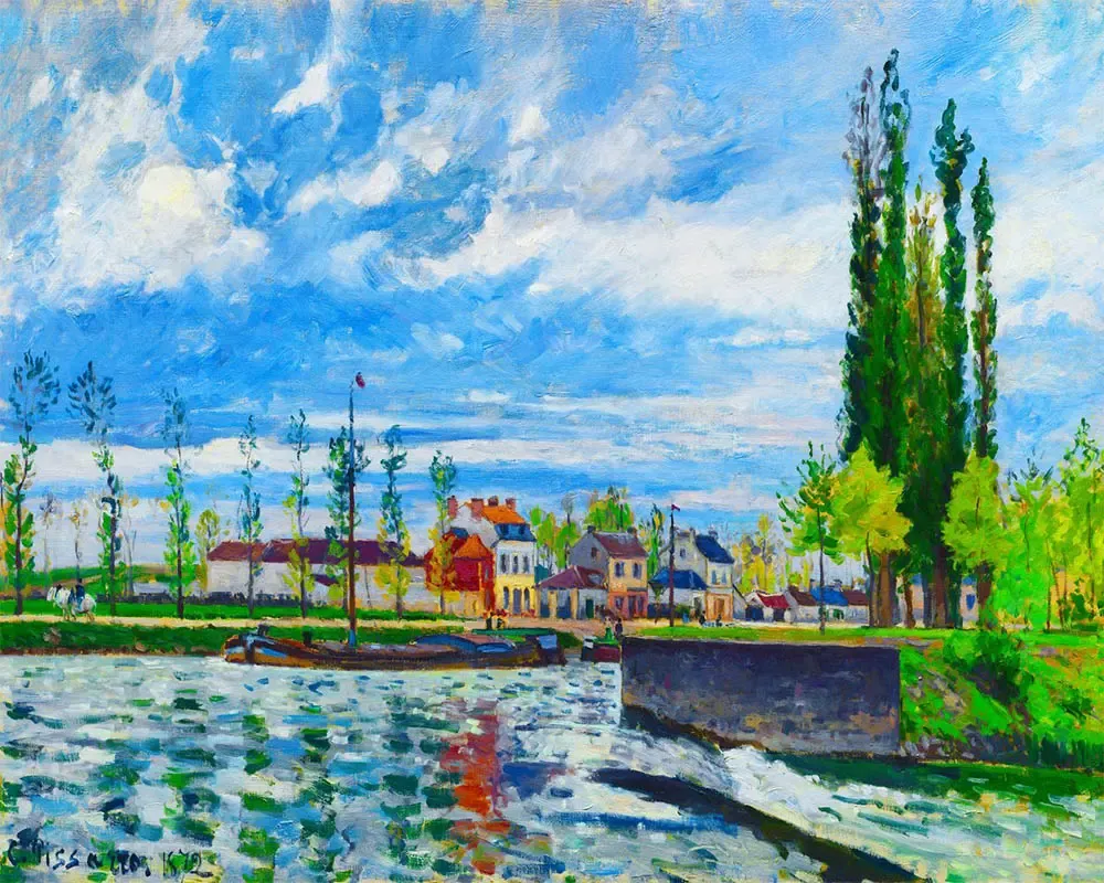 Broderie diamant L'Ecluse à Pontoise - Camille Pissarro