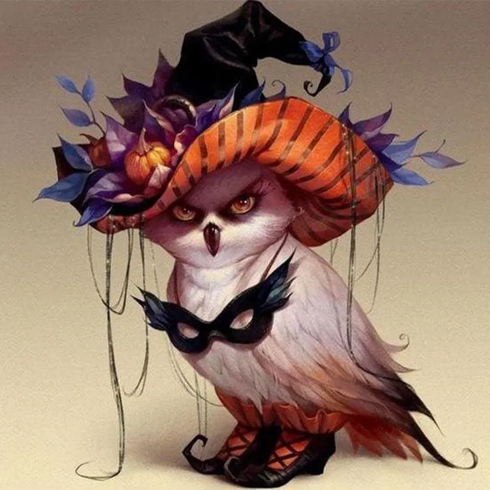 Broderie diamant L'Oiseau au Chapeau