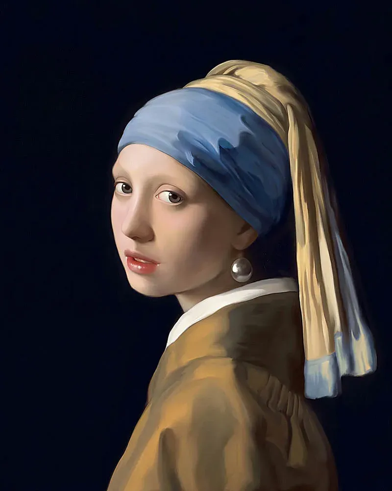 Broderie diamant La Jeune Fille à la perle - Vermeer