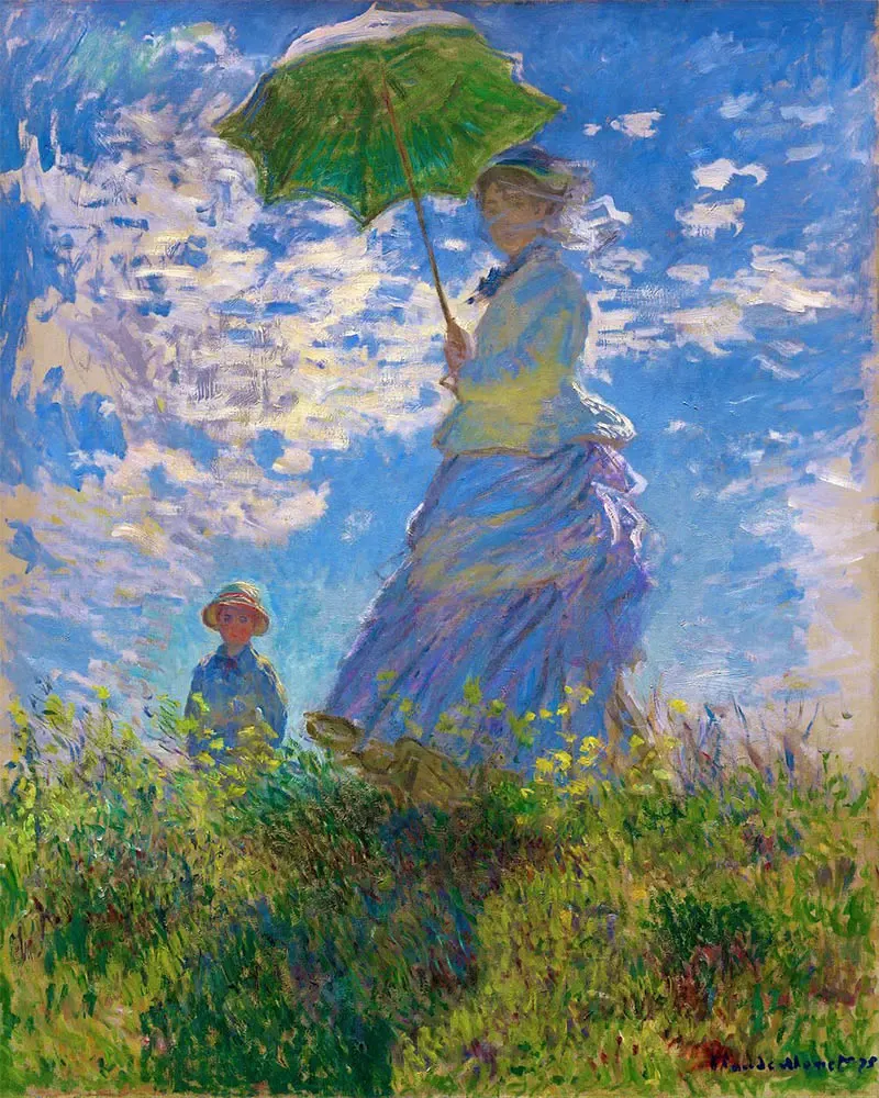 Broderie diamant La Promenade - Monet - 20x25 cm