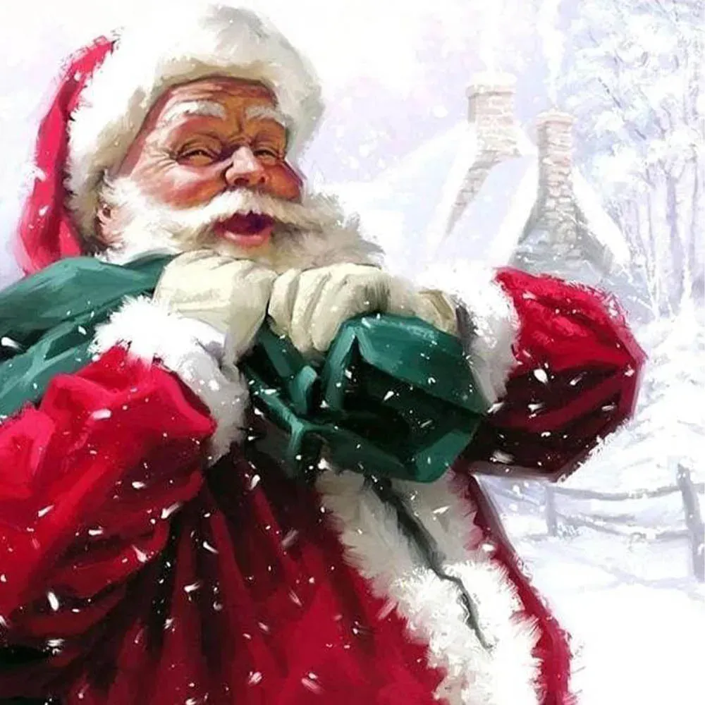 Broderie diamant La Tournée du Père Noël