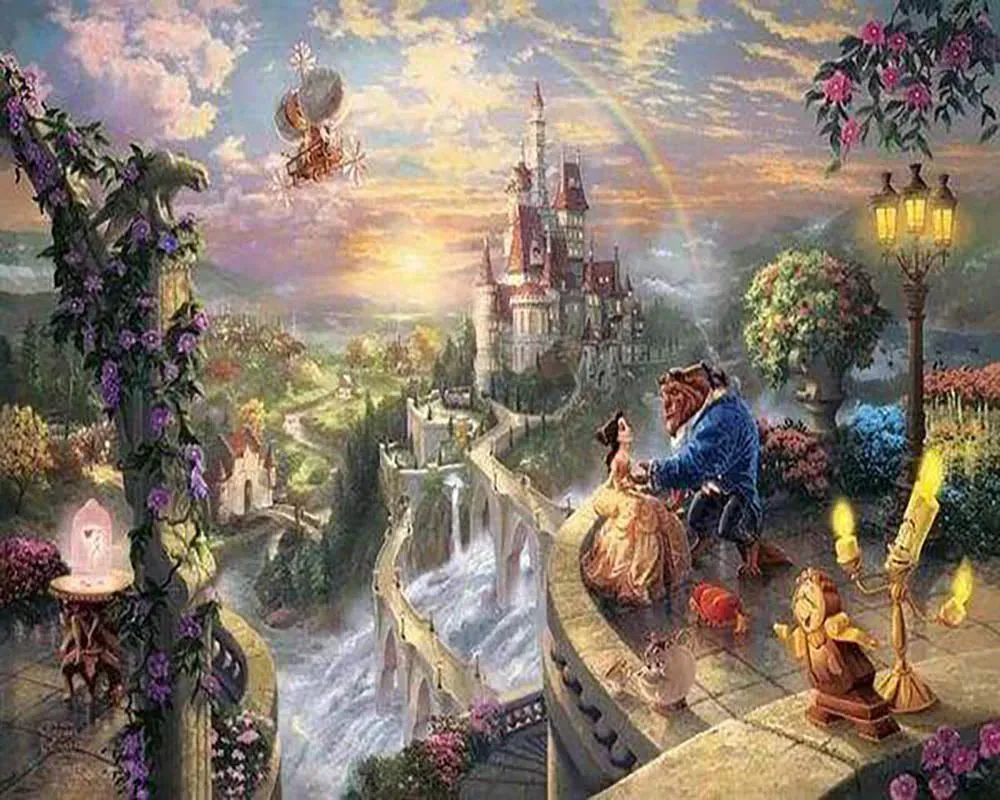 Broderie diamant Le château enchanté