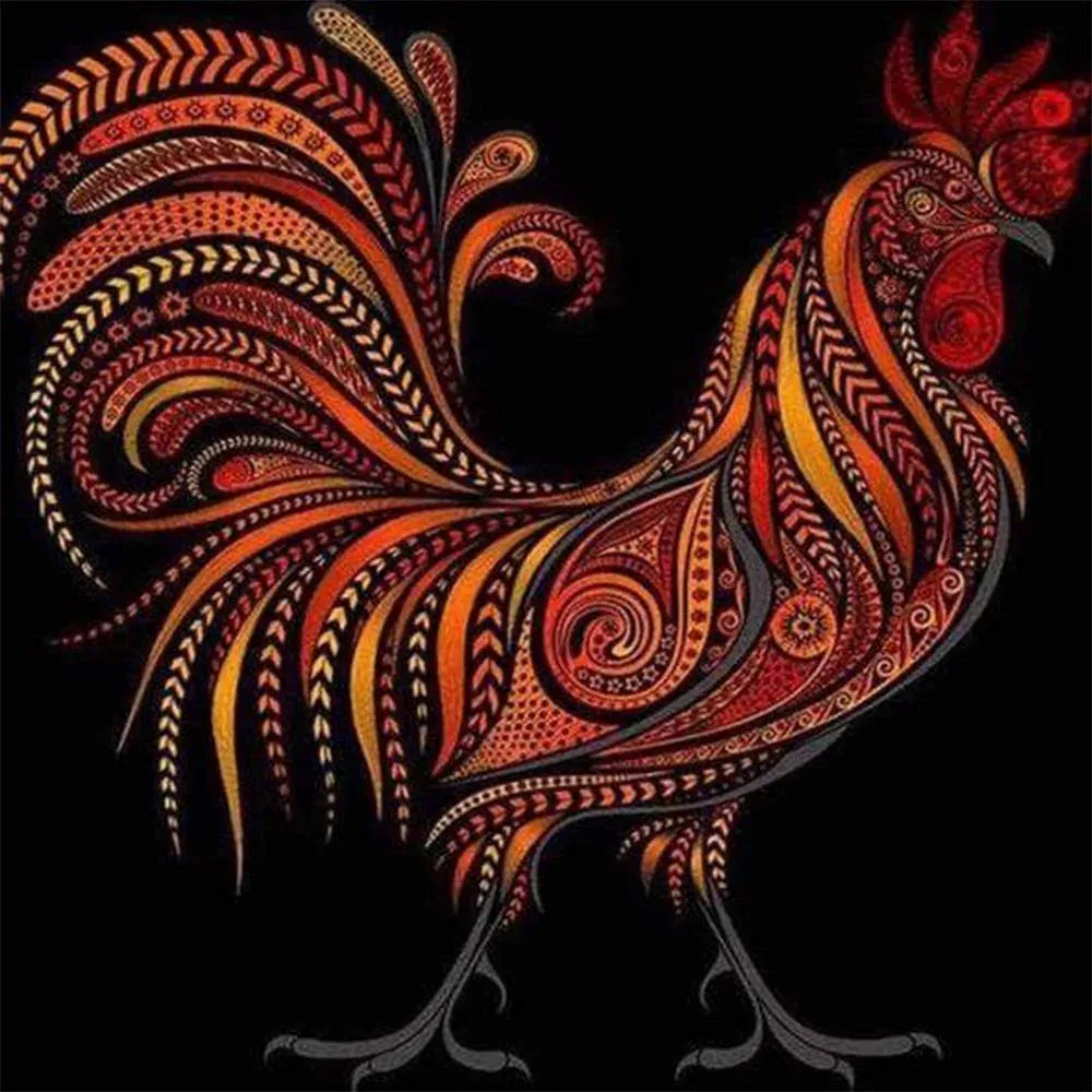 Broderie diamant Le Coq