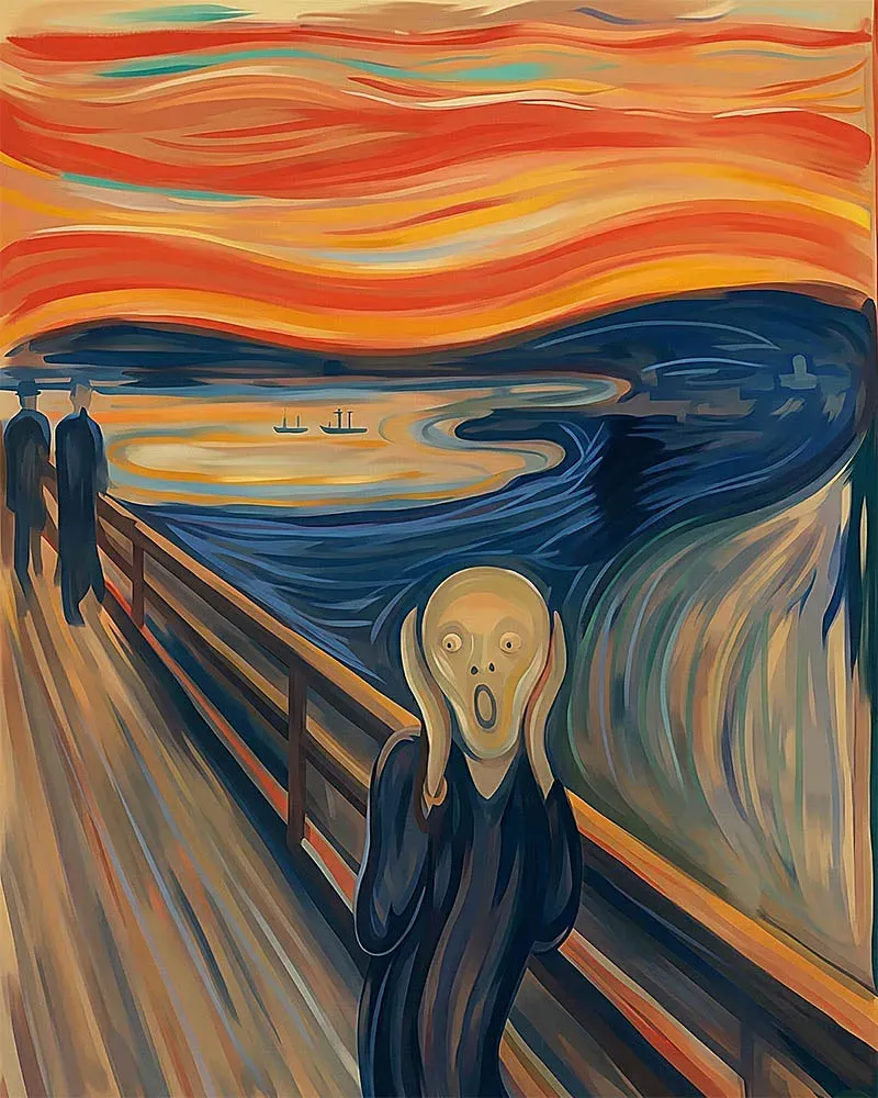Broderie diamant Le Cri - Munch