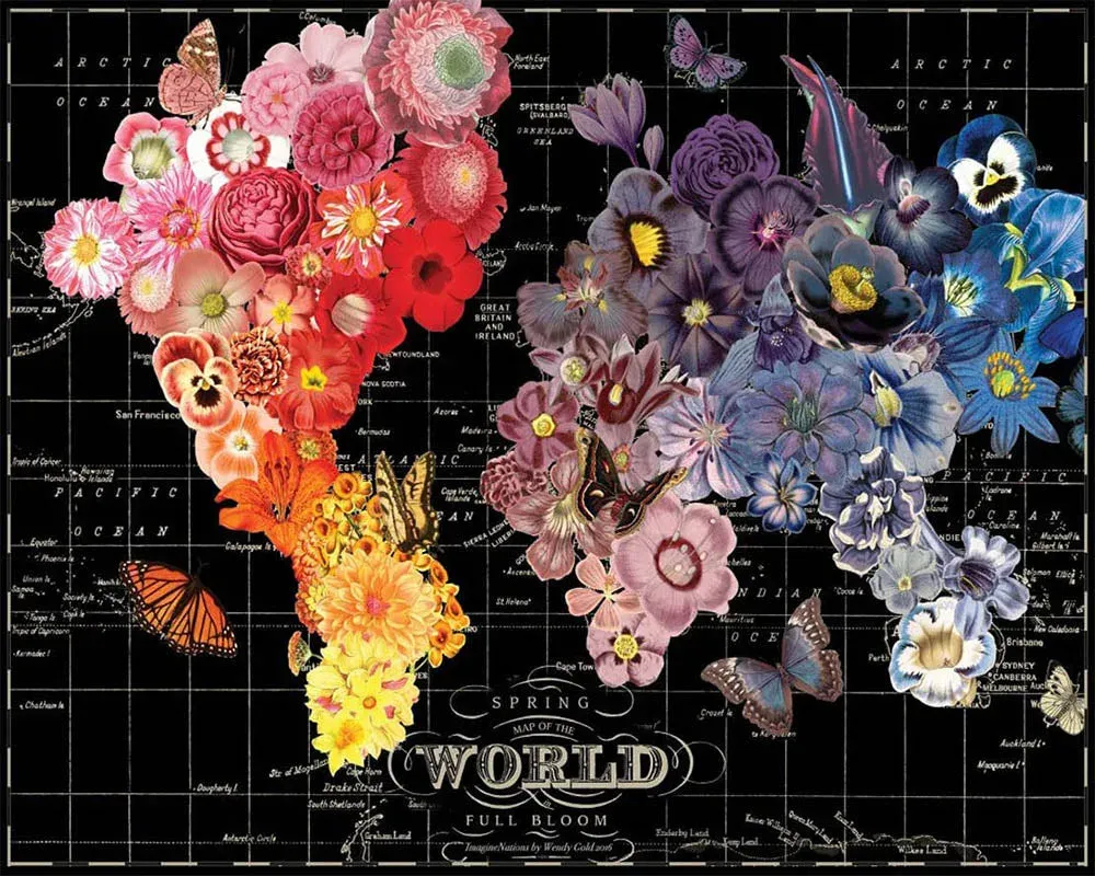 Broderie diamant Le monde en Fleurs