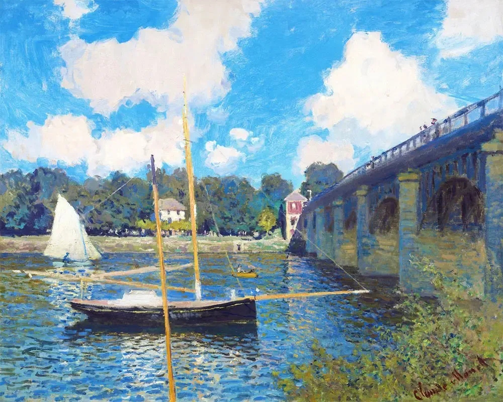 Broderie diamant Le Pont d'Argenteuil - Monet
