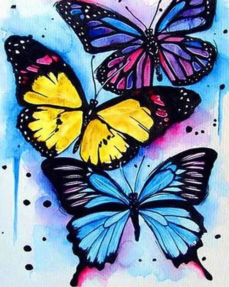 Broderie diamant Les Papillons