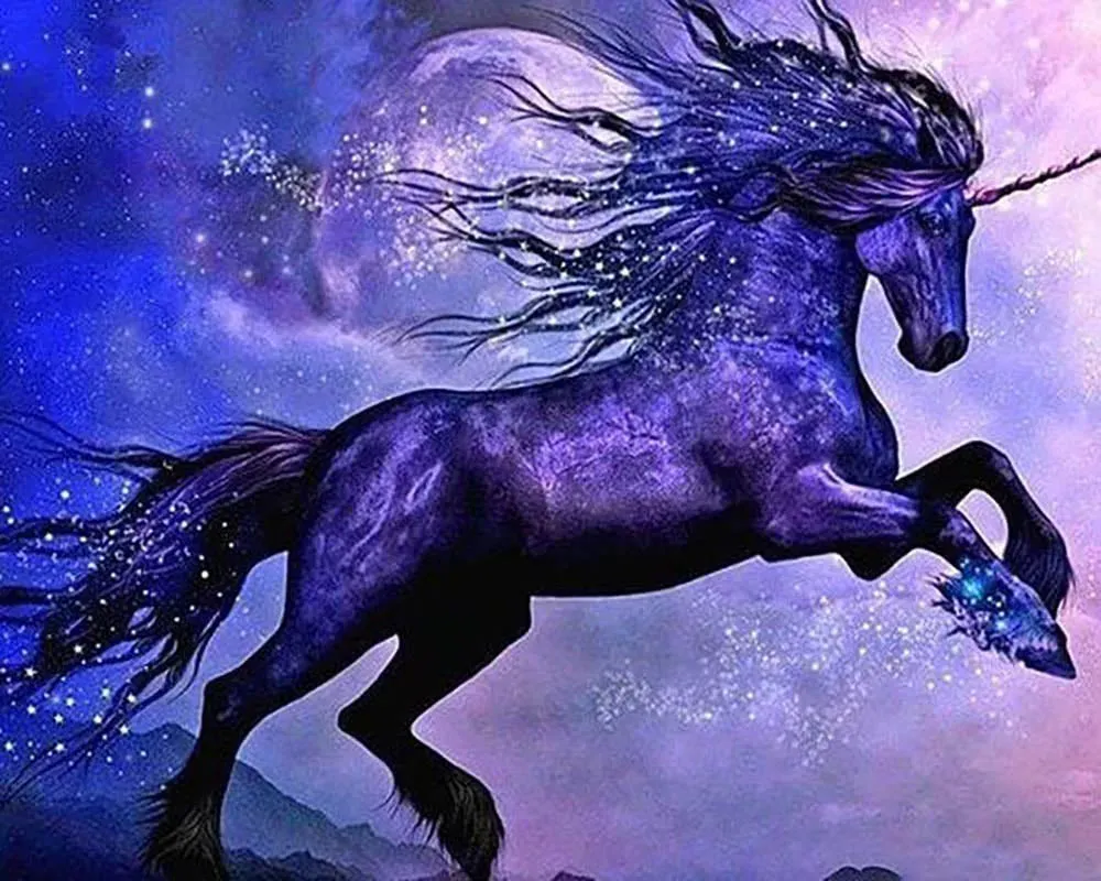 Broderie diamant licorne scintillante - Merveille fantastique à créer
