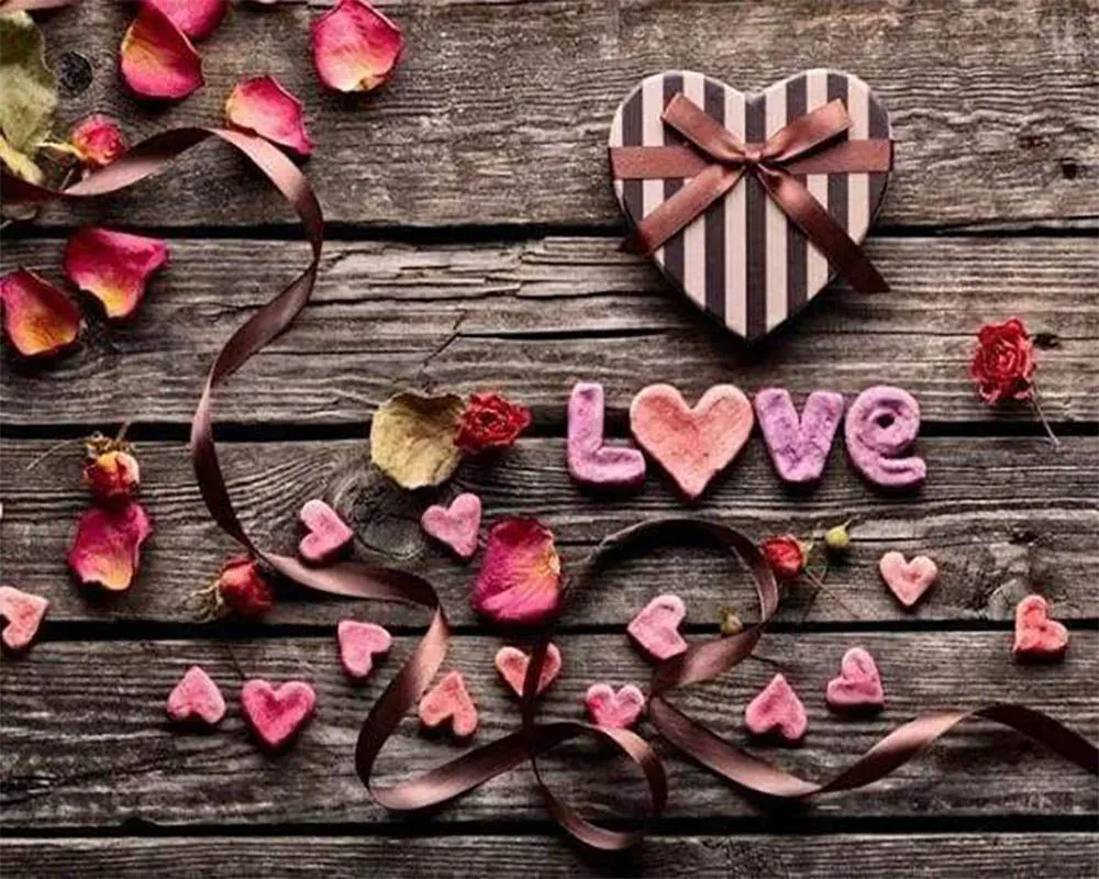 Broderie diamant Love