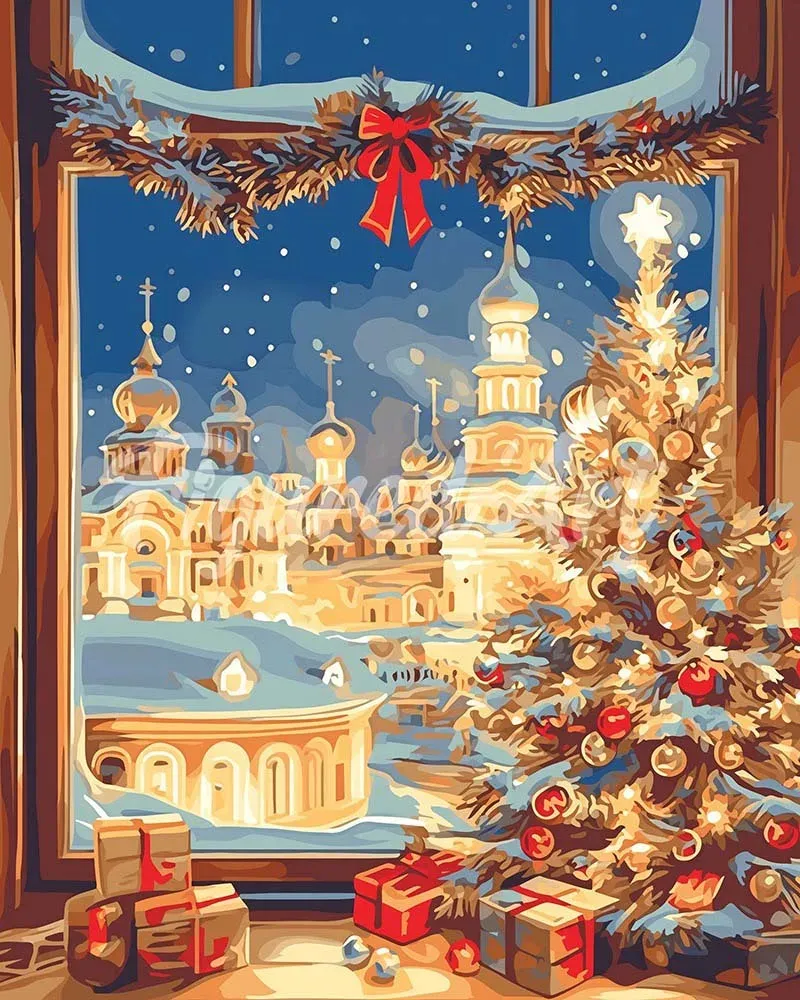 Broderie diamant Lumière de la Veillée de Noël