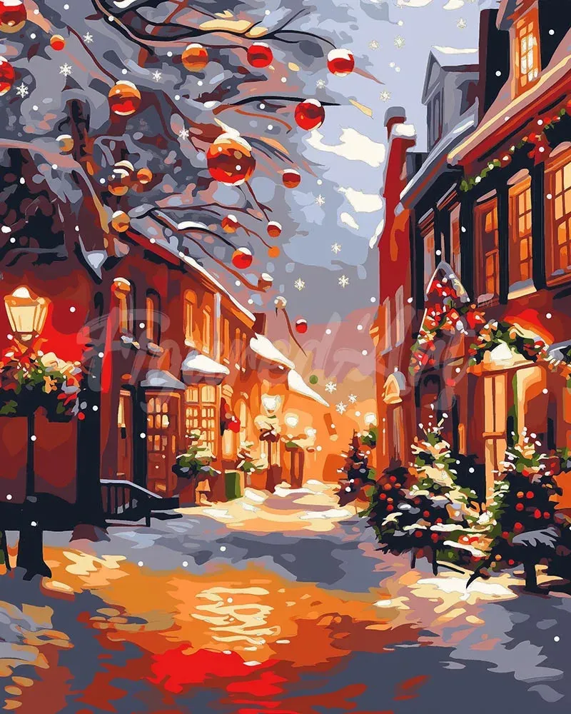 Broderie diamant Noël à l'Heure Dorée