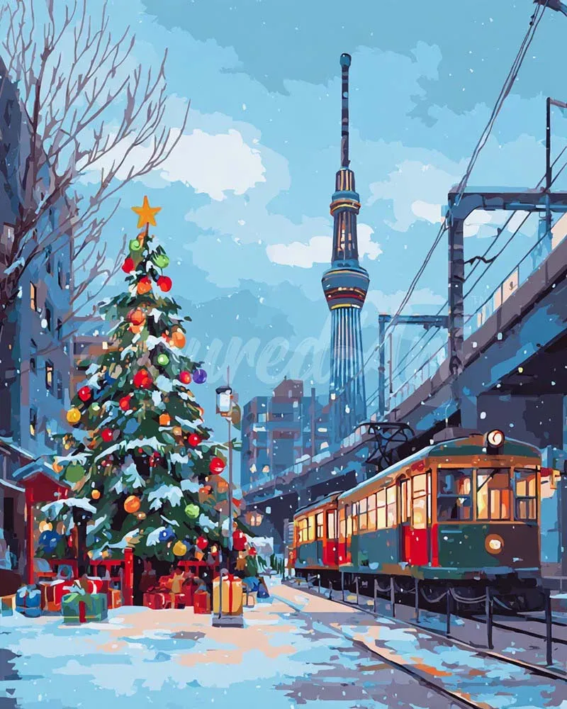 Broderie diamant Noël à Tokyo