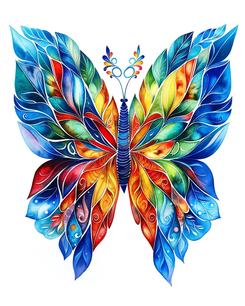 Broderie diamant Papillon artistique
