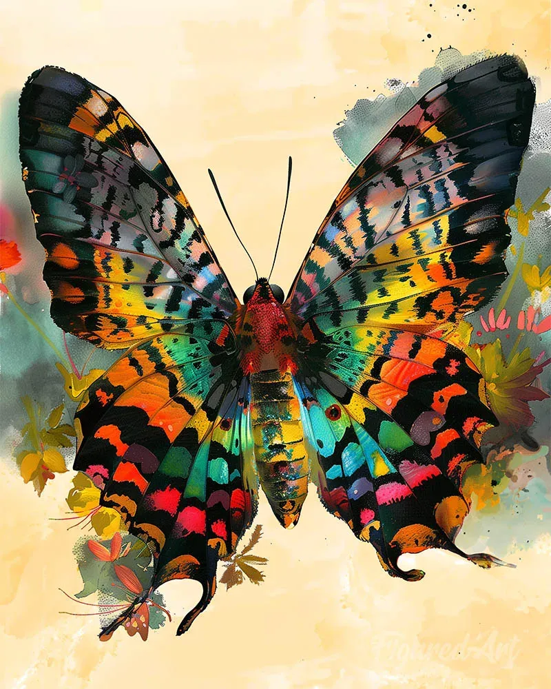 Broderie diamant Papillon Sunset Moth