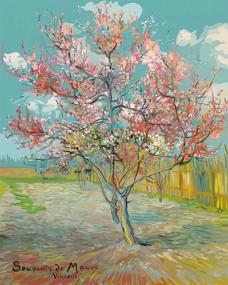 Broderie diamant Pêcher en fleurs - Van Gogh