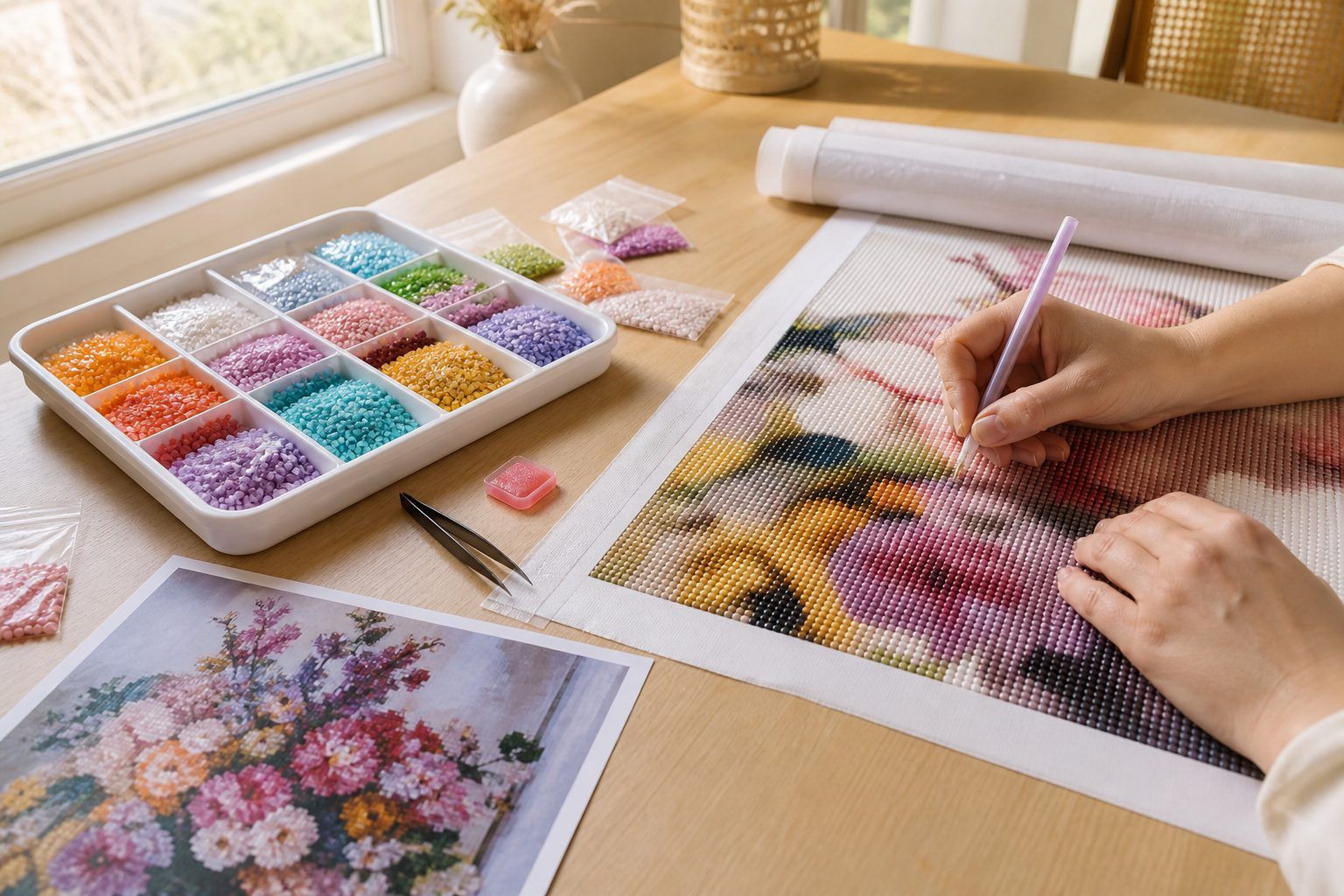 Comment commander et réaliser une broderie diamant personnalisée