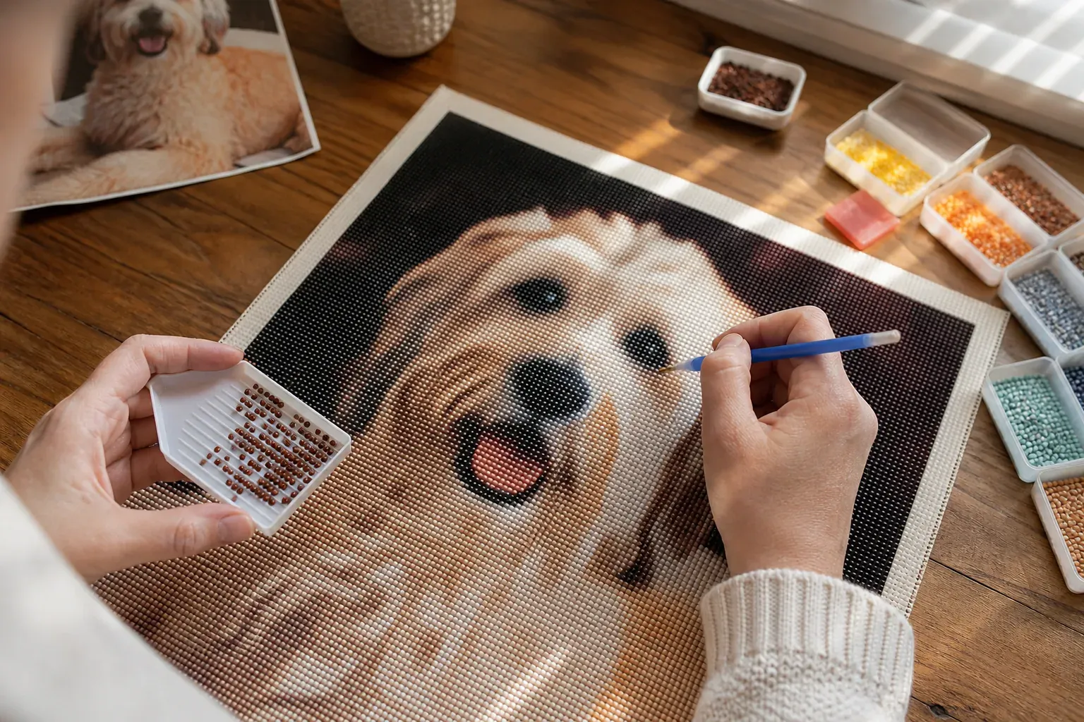 La broderie diamant personnalisée réussit d’abord avec la photo