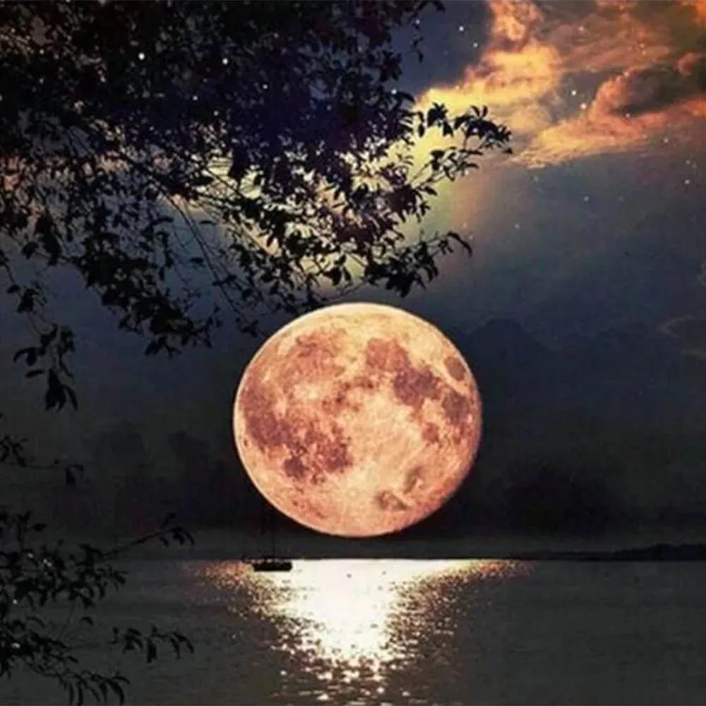 Broderie diamant Pleine Lune