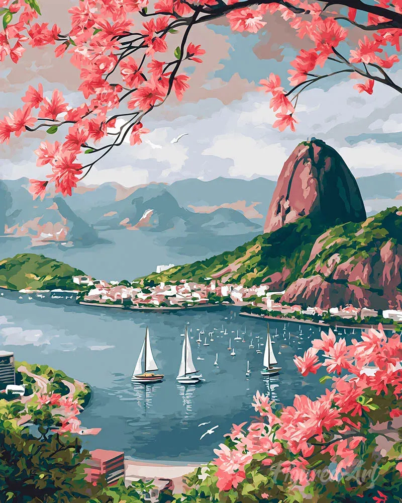 Broderie diamant Port de Rio de Janeiro