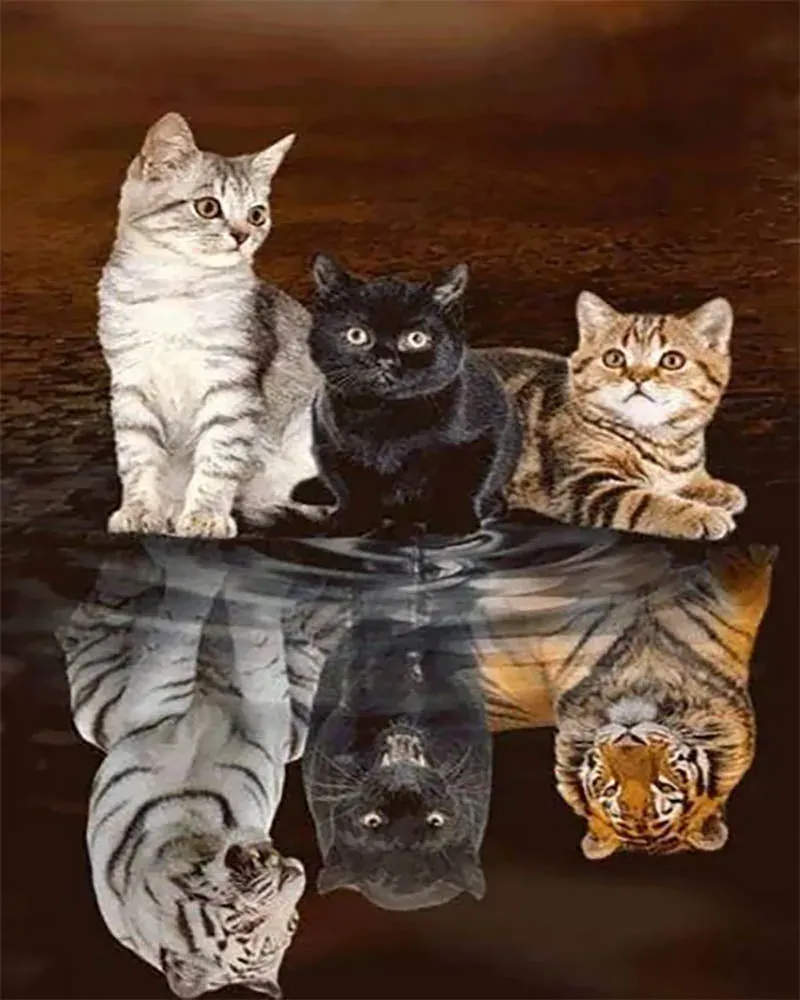Broderie diamant chatons - Reflets doux et tendres en diamants