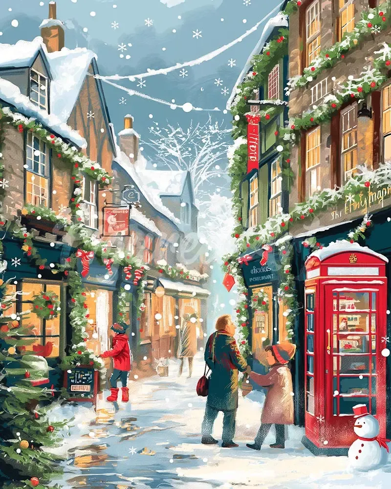 Broderie diamant Rue de Noël Britannique