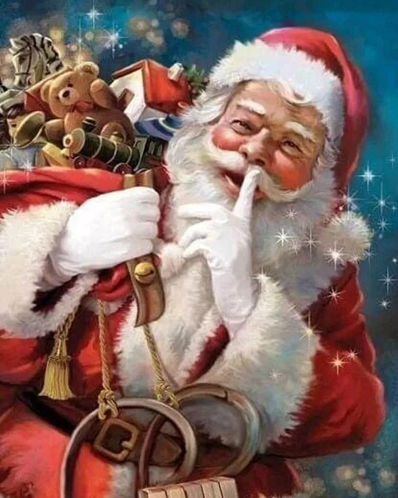 Broderie diamant Secret de Père Noël