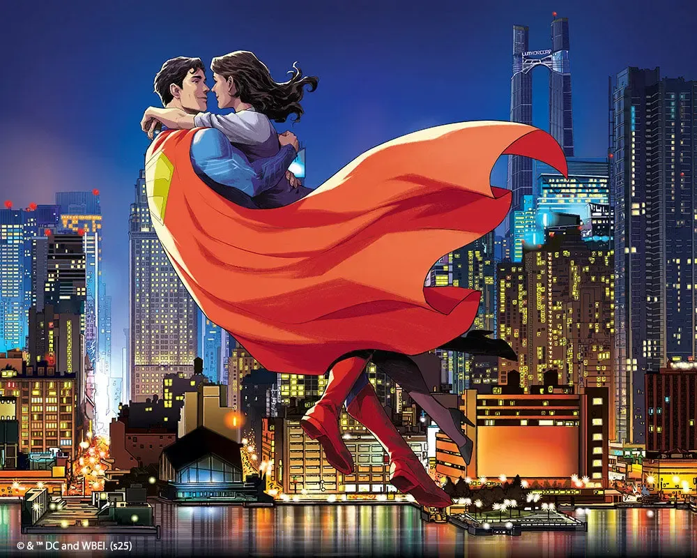 Broderie diamant Superman et Loïs dans le Ciel