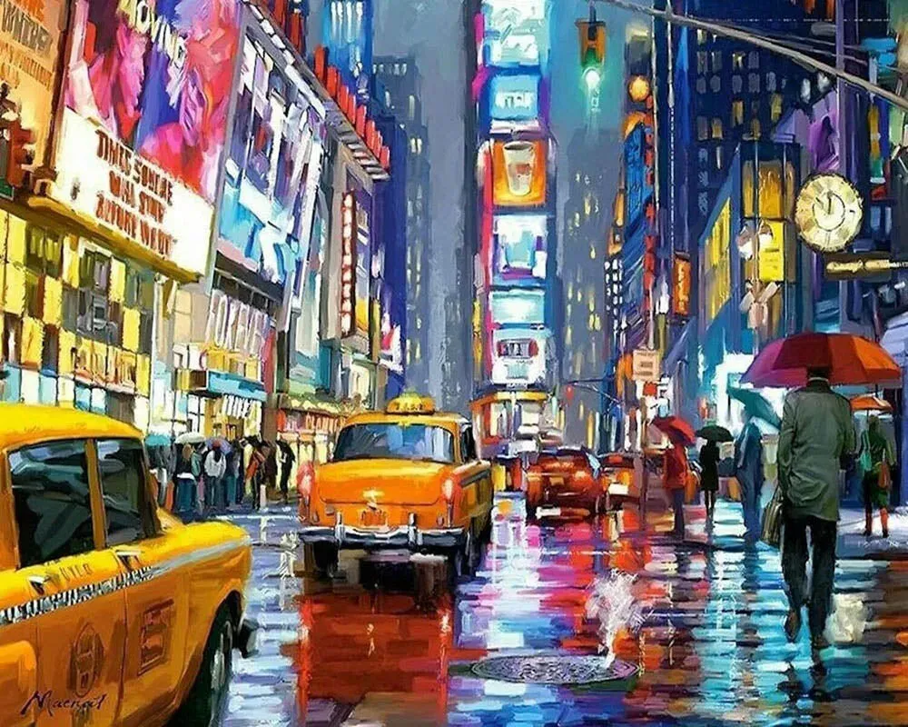 Broderie diamant Timesquare de Nuit