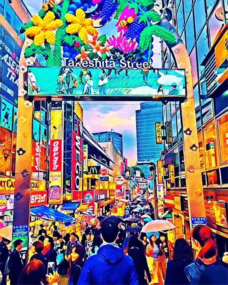 Broderie diamant Tokyo Harajuku - 40x50 cm