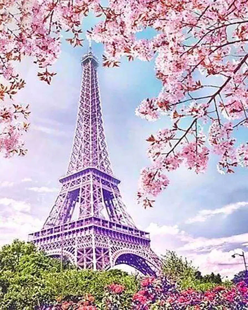 Broderie diamant Tour Eiffel au Printemps