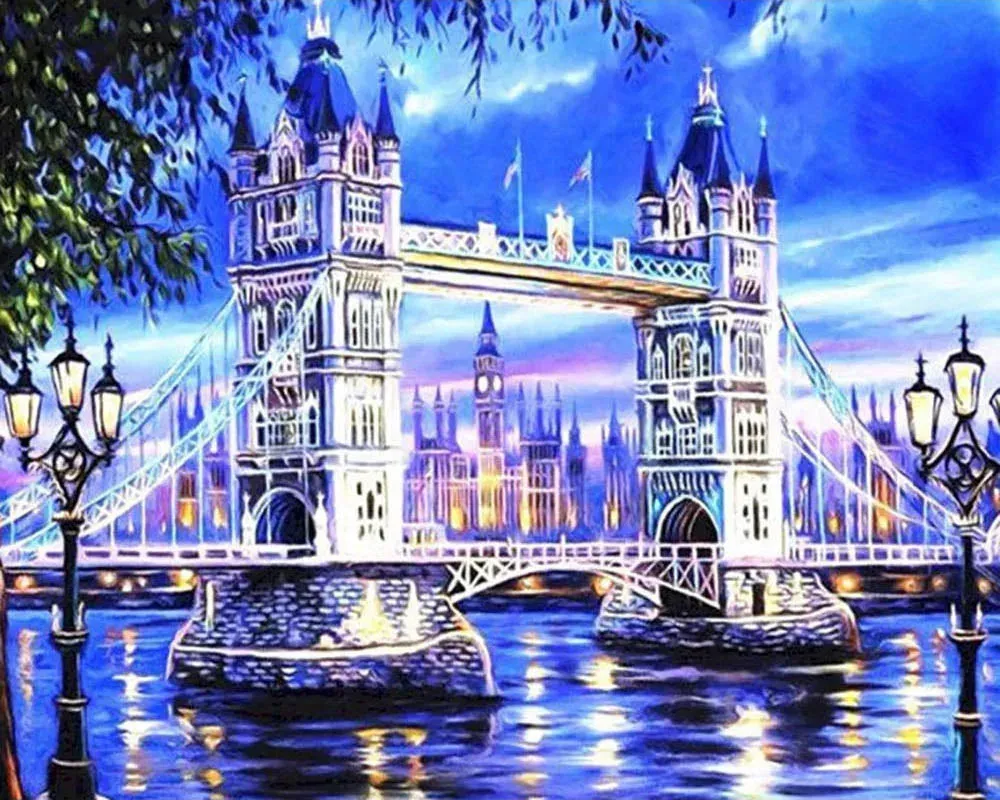 Broderie diamant Tower Bridge
