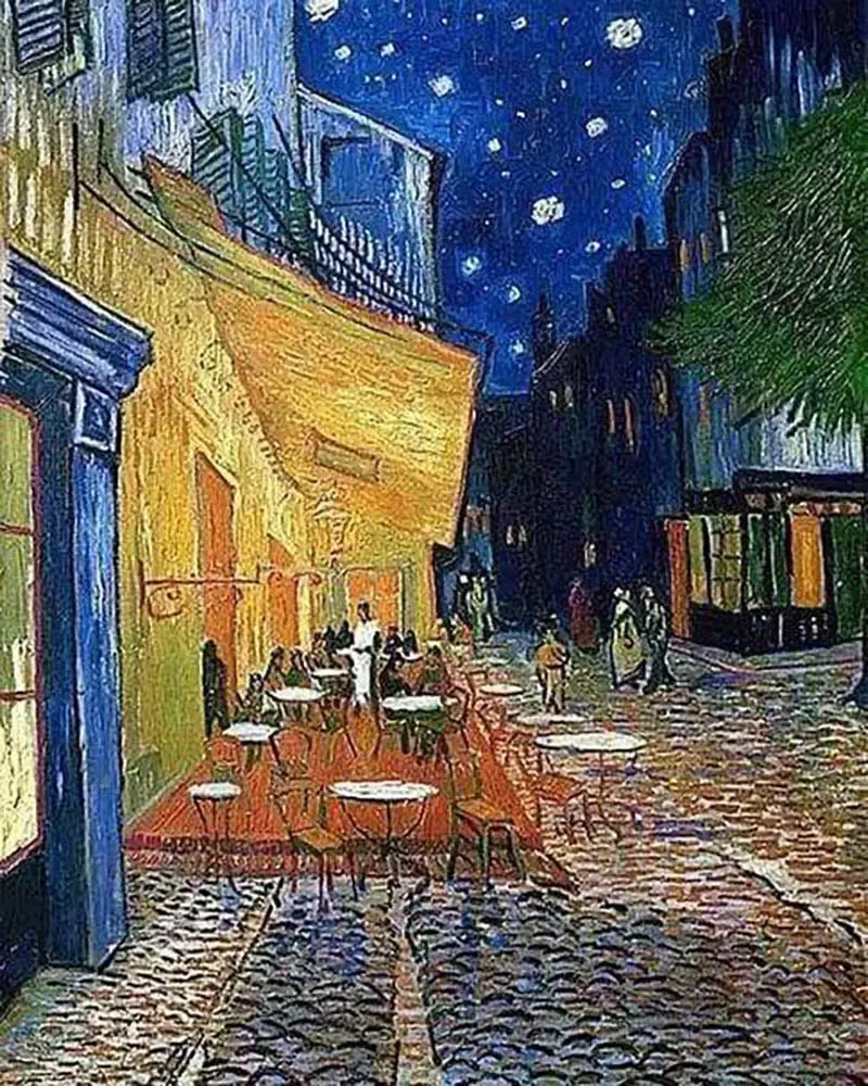 Broderie diamant Van Gogh Terrasse de Café