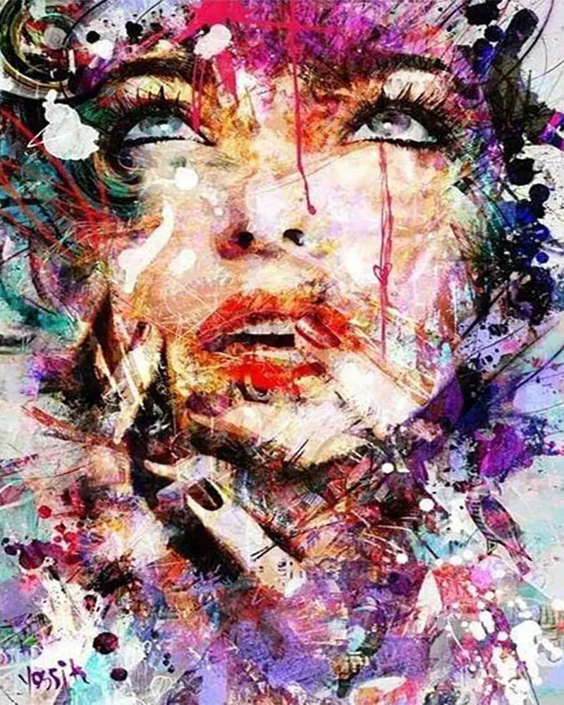 Broderie diamant Visage de Femme Design