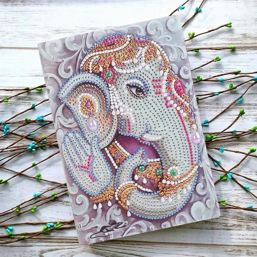 Cahier Diamond Painting 5D - Éléphant Ganesha, symbole de sagesse