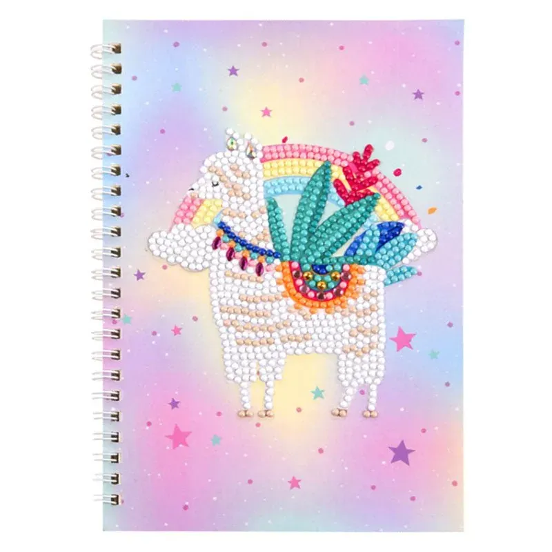 Cahier Diamond Painting à couverture illustrée d'un lama Mindeur