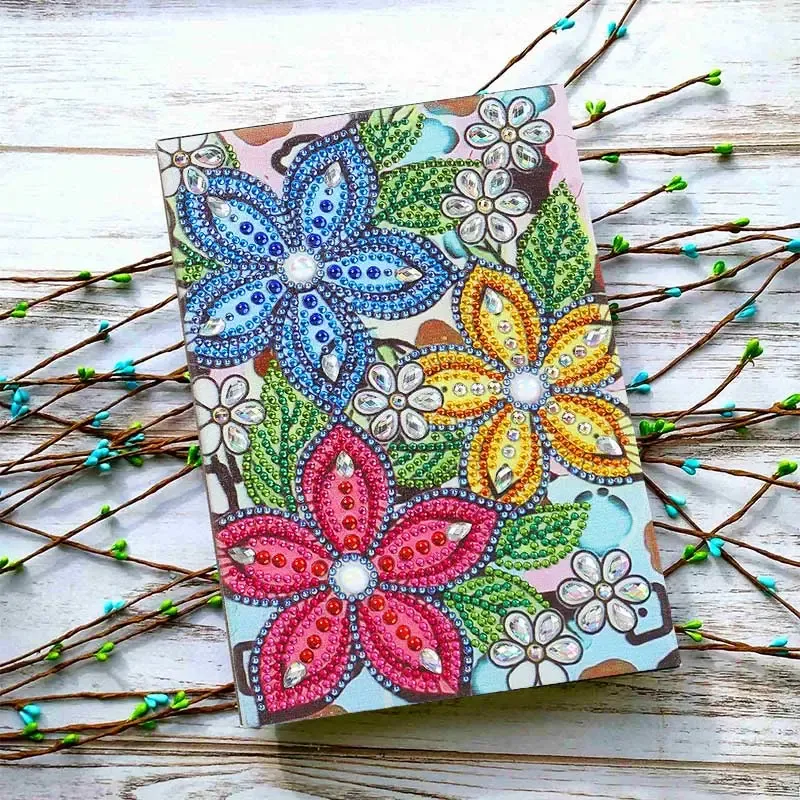 Cahier Diamond Painting Design Fleurs - Carnet créatif pour broderie diamant