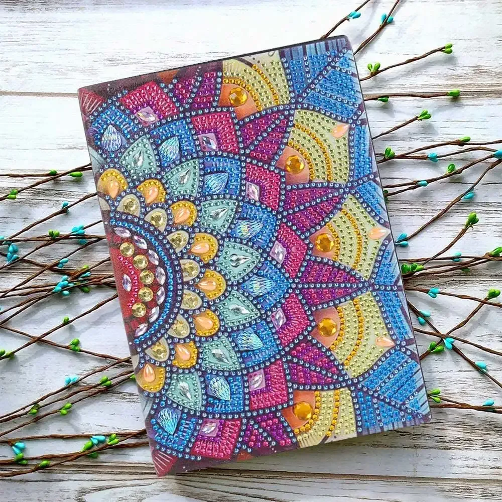 Cahier Diamond Painting Fleur Mandala - Carnet créatif pour broderie diamant