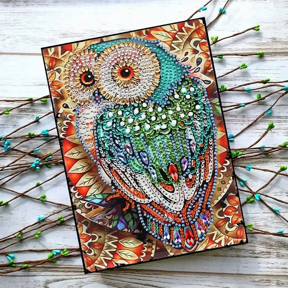 Cahier Diamond Painting Le Hibou - carnet créatif