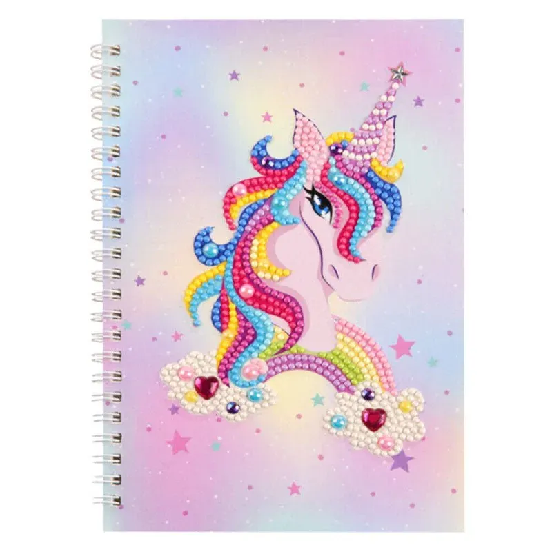 Cahier pour broderie diamant Licorne Rose - Organisez vos projets