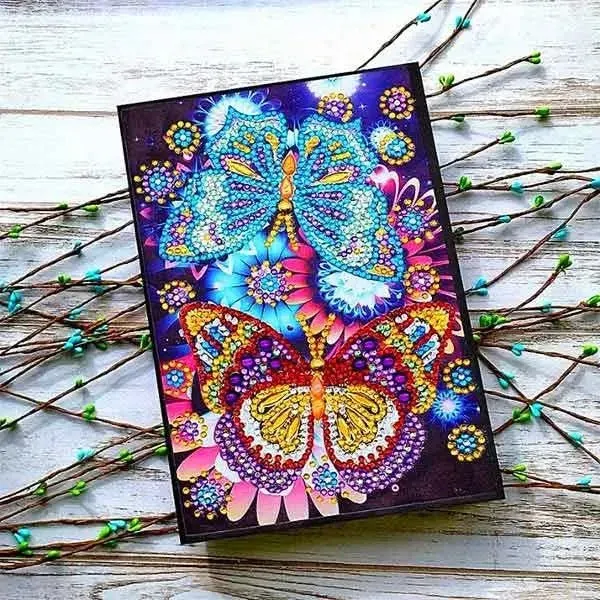 Cahier Diamond Painting Papillons - Carnet créatif pour amateurs