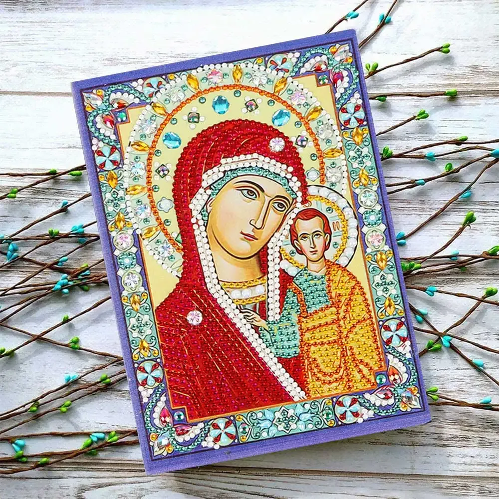 Cahier Diamond Painting Vierge Marie et Jésus - Accessoire créatif