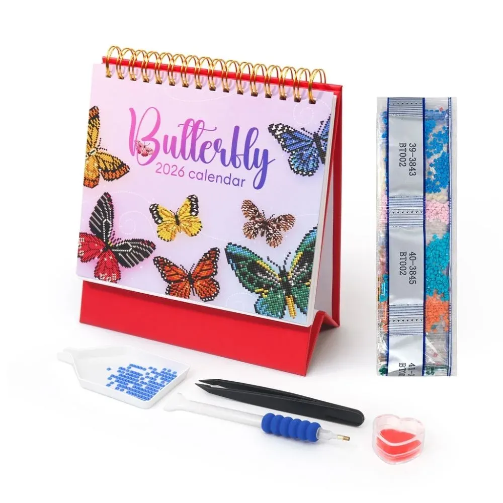 Broderie diamant Calendrier Broderie Diamant 2026 - Papillons