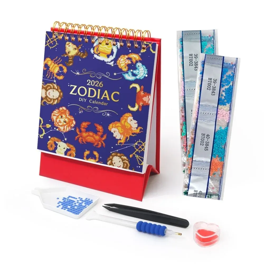 Broderie diamant Calendrier Broderie Diamant 2026 - Signes du zodiaque