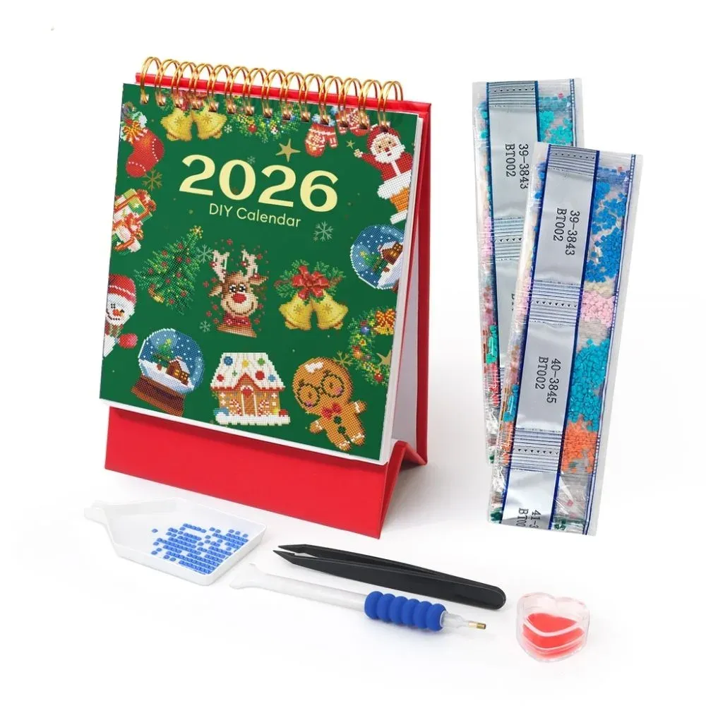 Broderie diamant Calendrier Diamond Painting 2026 - Icônes de Noël